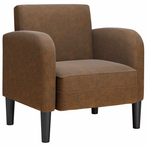 vidaXL Fauteuil met armleuningen 54 cm kunstleer bruin