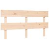 vidaXL Bedframe met hoofdbord massief hout