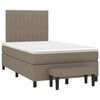 vidaXL Boxspring met matras stof taupe 120x200 cm