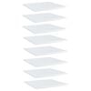 vidaXL Wandschappen 8 st 40x40x1,5 cm bewerkt hout hoogglans wit