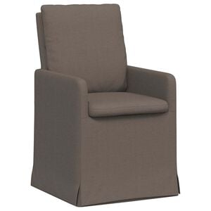 vidaXL Eettafelstoelen 2 st Linnen Lichtgrijs 57 x 67 x 98 cm