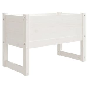 vidaXL Plantenbak 78x40x52 cm massief grenenhout wit