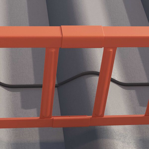 vidaXL Dak sneeuwbeugel Rood 100 x 2,5 x 20 cm Staal