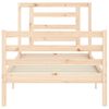 vidaXL Bedframe met hoofdbord massief hout 90x200 cm