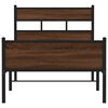 vidaXL Bedframe zonder matras bewerkt hout bruin eikenkleur 90x190 cm