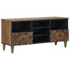 vidaXL TV-kast met lade Bruin 100 x 33,5 x 46 cm Massief Mango Hout