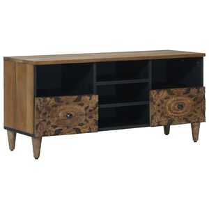 vidaXL TV-kast met lade Bruin 100 x 33,5 x 46 cm Massief Mango Hout