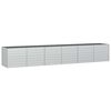 vidaXL Plantenbak verhoogd 480x80x77 cm gegalvaniseerd staal zilver
