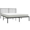 vidaXL Bedframe met hoofdbord metaal zwart 160x200 cm