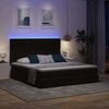 vidaXL Opbergbed met LED met matras met LED Zwart 160 x 200 cm Fluweel
