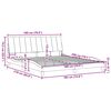 vidaXL Bedframe zonder matras "Hanko" stof lichtgrijs 180x200 cm
