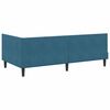 vidaXL Hoekbedframe met Matras Anders 2 pcs Blauw Fluweel