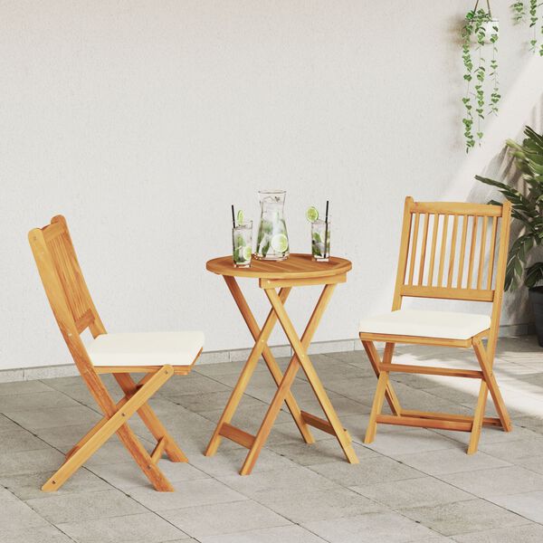 vidaXL Tuin Bistro Set 3 pcs Bruin Massief acaciahout