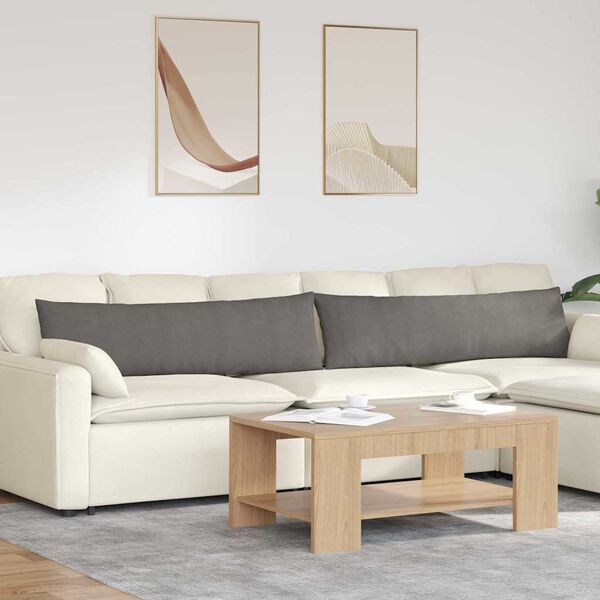 vidaXL Sofa Kussens 2 stuks Lichtgrijs 145 x 40 cm Cordstof