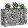 vidaXL Gabion Verhoogd Bed Zilver 130 x 50 x 80 cm