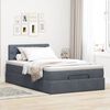 vidaXL Ottoman bed met matras 120x200cm fluweel donkergrijs
