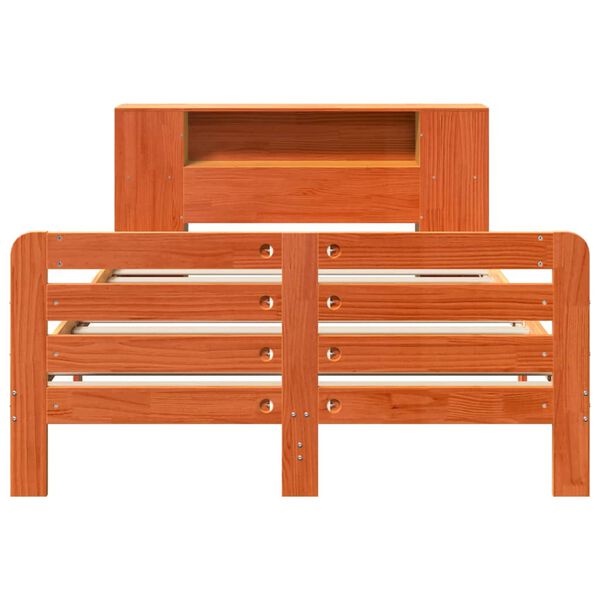 vidaXL Bedframe zonder matras massief grenenhout wasbruin 140x200 cm