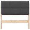 vidaXL Gestoffeerd hoofdbord Bruin en Donkergrijs 100 cm