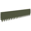vidaXL Gazonrand 10 pcs 103 x 25 cm Staal Olijfgroen