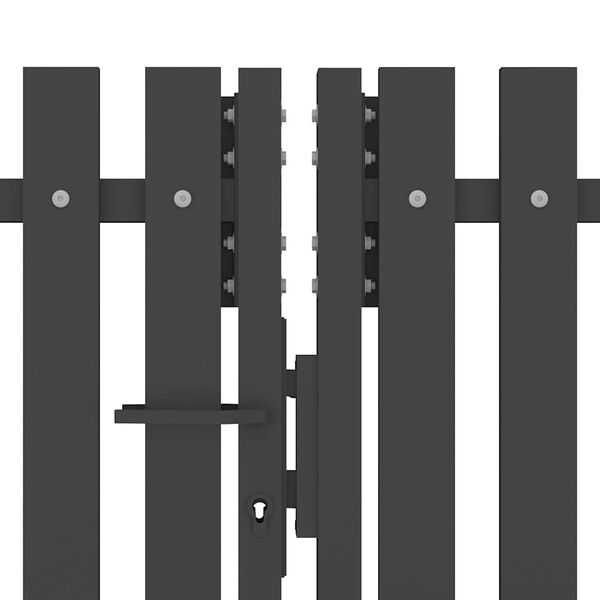 vidaXL Tuinhekpoort staal 400x100 cm antraciet