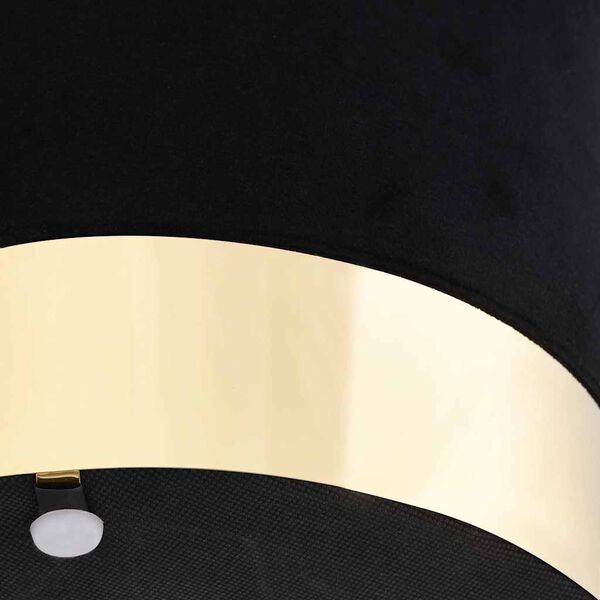 vidaXL Kruk fluweel 28 x 36 cm zwart en goudkleurig