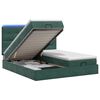 vidaXL Ottoman Bed met Matrassen en LED Donkergroen 180 x 200 cm