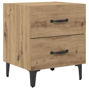vidaXL Bed kast met lade Artisan Eiken 40 x 35 x 47,5 cm Bewerkt hout