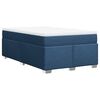 vidaXL Boxspring met matras stof blauw 120x190 cm