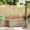 vidaXL Tuinbank met kussen beige polyrotan