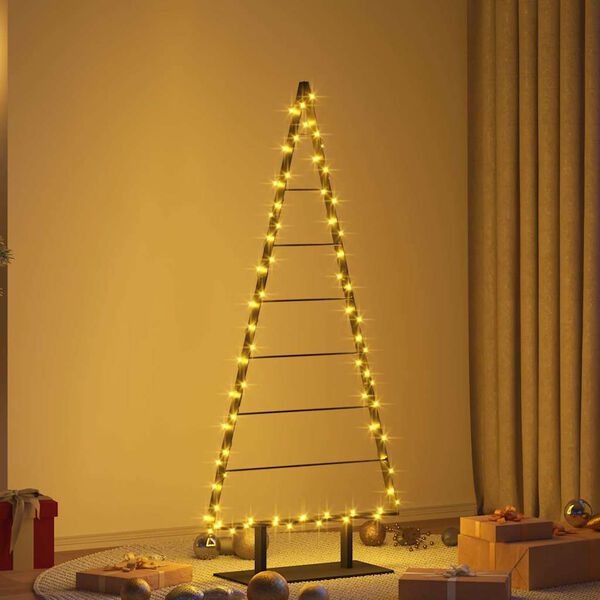 vidaXL Metalen kerstboom met standaard Zwart 150 cm Staal