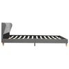 vidaXL Bedframe zonder matras 135x190 cm lichtgrijs