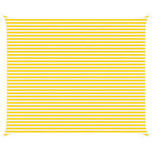 vidaXL Zonneschaduwzeil Geel en Wit 6 x 5 m 100% Polyester Oxford