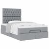 vidaXL Ottoman bed met matras 120x200cm stof lichtgrijs