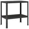 vidaXL Planttafel 60 x 50 x 80 cm Gepoedercoat staal Zwart
