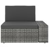 vidaXL 10-delige Loungeset poly rattan grijs