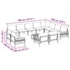 vidaXL Tuin Sofa Set Antraciet Staal