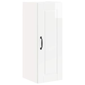 vidaXL Wandkast PORTO Hoogglans wit 30 x 31 x 80 cm Bewerkt hout