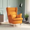 vidaXL Fauteuil 74x84x100 cm stof donkergeel