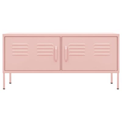 vidaXL Tv-meubel 105x35x50 cm staal zwart, tv meubelset, tv-meubel, tv- meubels, tv meubelsets, tv-meubelen, tv-meubilair, tv meubel, tv meubels