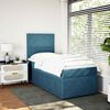 vidaXL Boxspring met matras fluweel donkerblauw 80x200 cm
