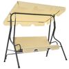 vidaXL Schommelbank 170x110x153 cm cr&egrave;mewit