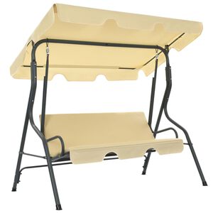 vidaXL Schommelbank 170x110x153 cm cr&egrave;mewit