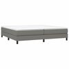 vidaXL Boxspring bed stof donkergrijs 200x200 cm