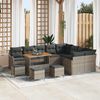 vidaXL Tuin Sofa Set met kussen met opslag met kussen 13 pcs Grijs