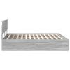 vidaXL Bedframe met hoofdeinde Grijs Sonoma 200 x 200 cm Bewerkt hout