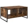 vidaXL Salontafel Rook Eik 80 x 50 x 40 cm Bewerkt hout