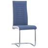 vidaXL Eetkamerstoelen 4 st stof blauw