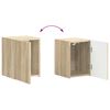 vidaXL Tv-meubelset Wandgemonteerd 4 pcs Sonoma Eiken Bewerkt hout