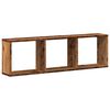 vidaXL Wandkast 100x16x30 cm bewerkt hout oud houtkleurig