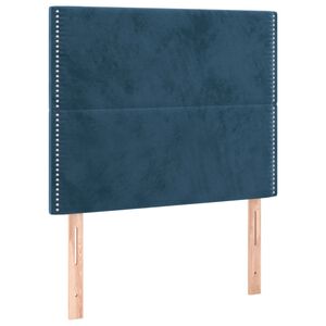 vidaXL Hoofdbord donkerblauw 80x5x118/128 cm fluweel